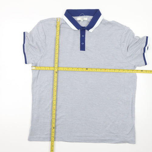 Marks and Spencer Men’s Blue XL Cotton Polo Shirt Regular Fit