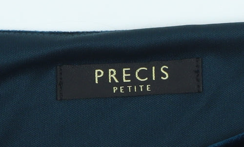 Precis Petite Women Blue Velvet Sheath Dress Size 12