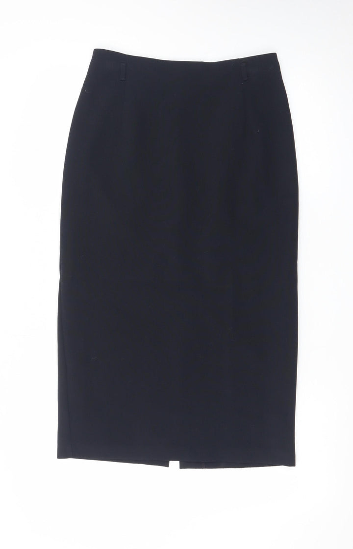 Marks and Spencer Women Black Size 8 Pencil Skirt Knee Length Workwear