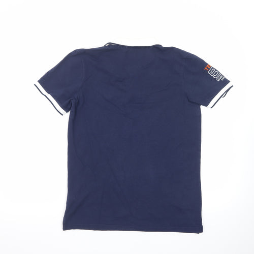 Hackett Aston Martin Racing Men's Blue Cotton Polo Shirt M