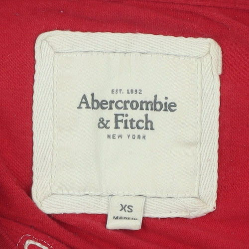Abercrombie & Fitch Womens Red Off Shoulder 3/4 Sleeve Top XS