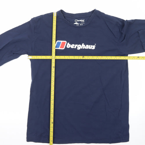 Berghaus Men's Blue XL Long Sleeve Cotton Outdoor T-Shirt