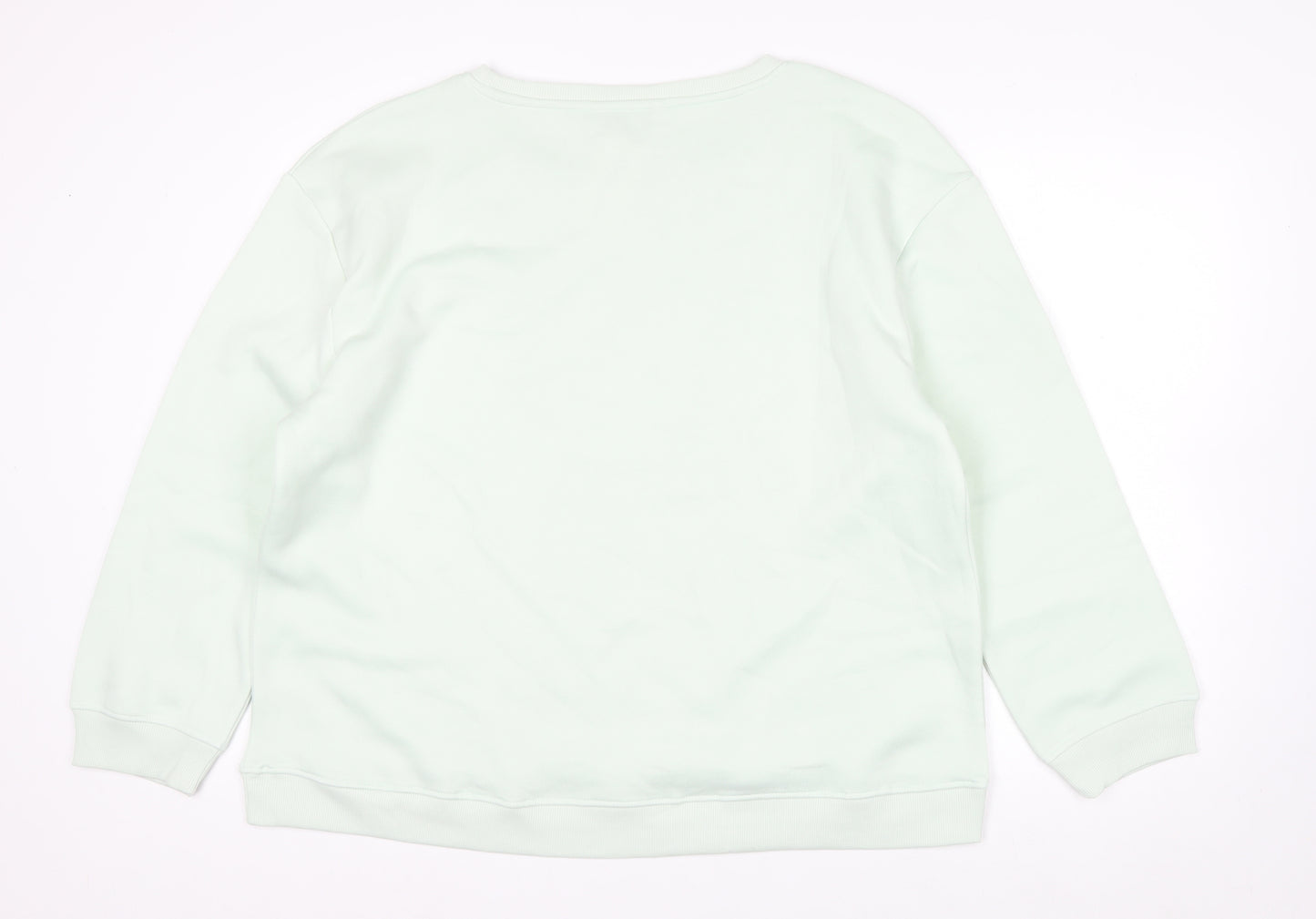 Bonmarché Women’s Mint Green Star Sweatshirt Size 18 Polyester Cotton Blend