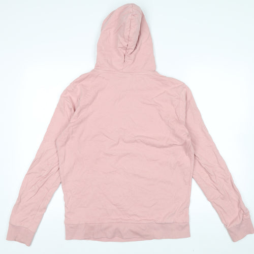 Closure London Womens Pink Small Pullover Hoodie Drawstring Cotton