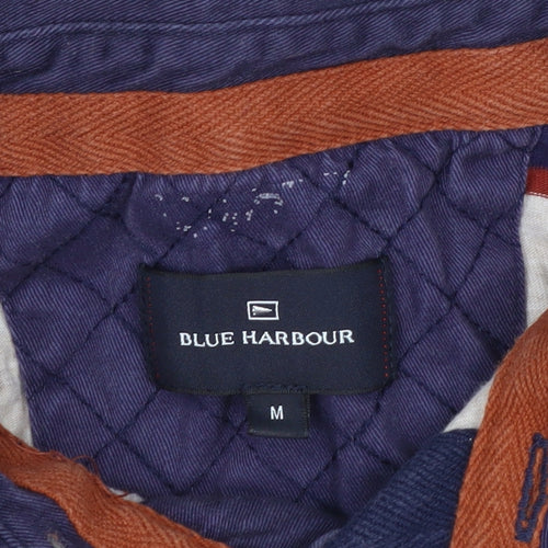 Marks and Spencer Blue Harbour Men's Beige Striped Rugby Shirt M