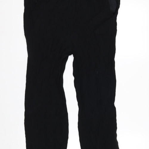 Marks and Spencer Women Black Size 18 Short Elastic Waist Trousers