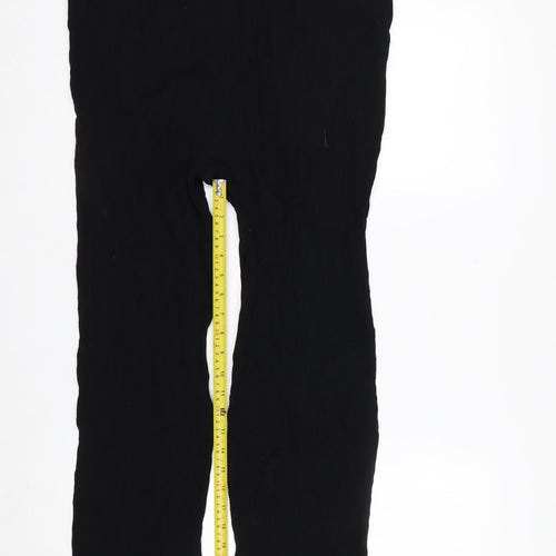 Marks and Spencer Women Black Size 18 Short Elastic Waist Trousers