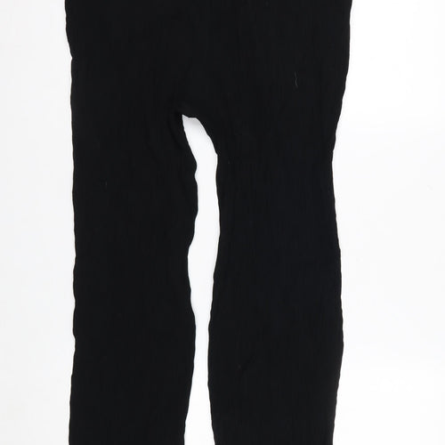 Marks and Spencer Women Black Size 18 Short Elastic Waist Trousers