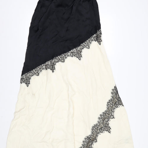 Marks and Spencer Women’s Black Ivory Lace Slip Dress Size 12