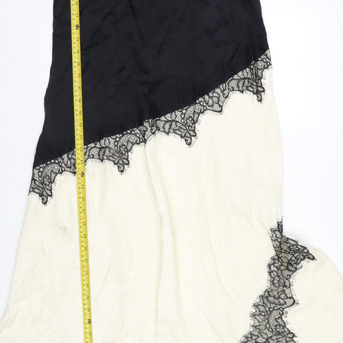 Marks and Spencer Women’s Black Ivory Lace Slip Dress Size 12