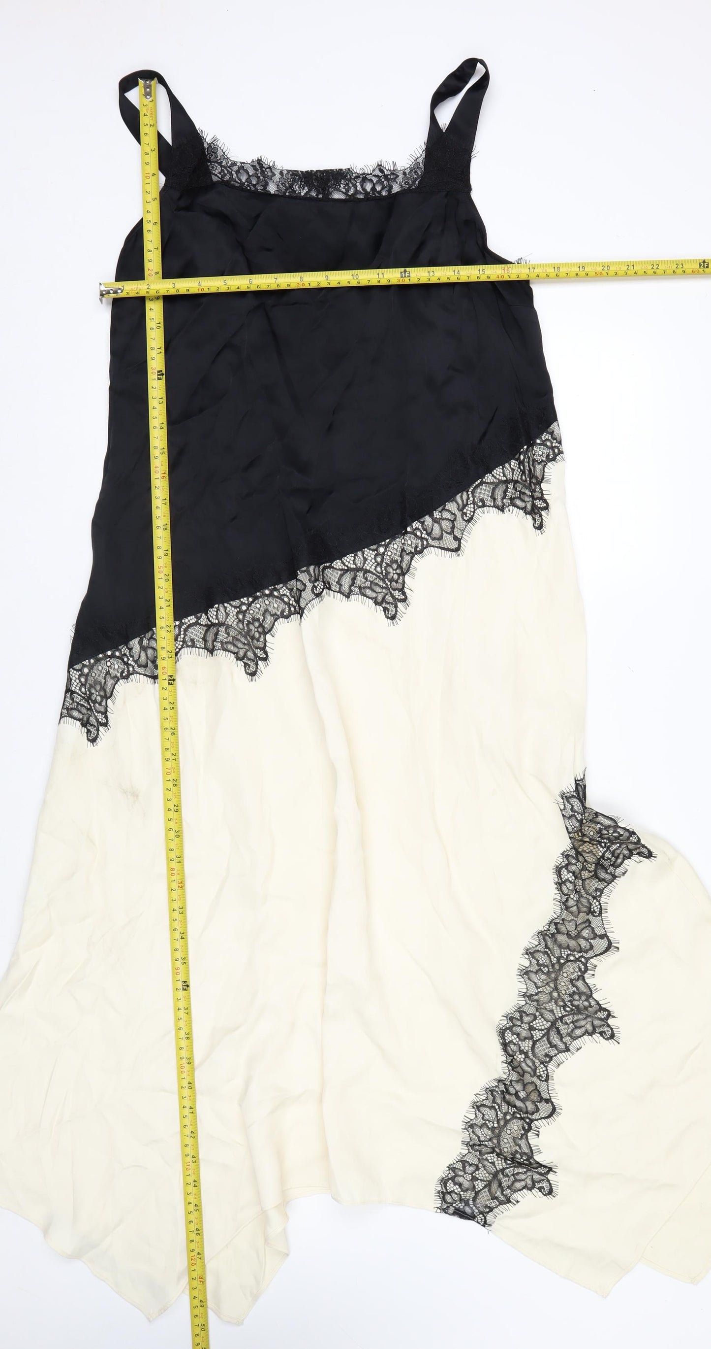 Marks and Spencer Women’s Black Ivory Lace Slip Dress Size 12