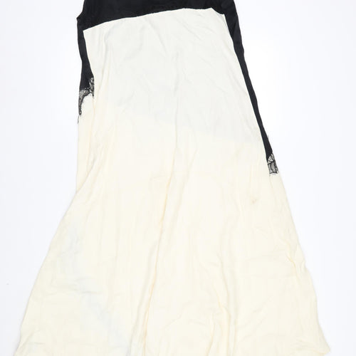 Marks and Spencer Women’s Black Ivory Lace Slip Dress Size 12