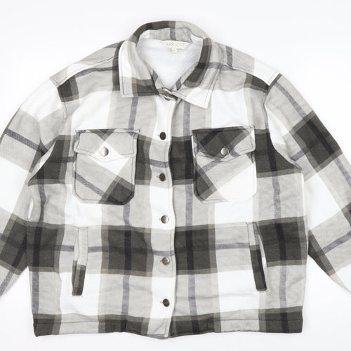 Apricot Men's Grey Check Flannel Jacket S Regular Fit