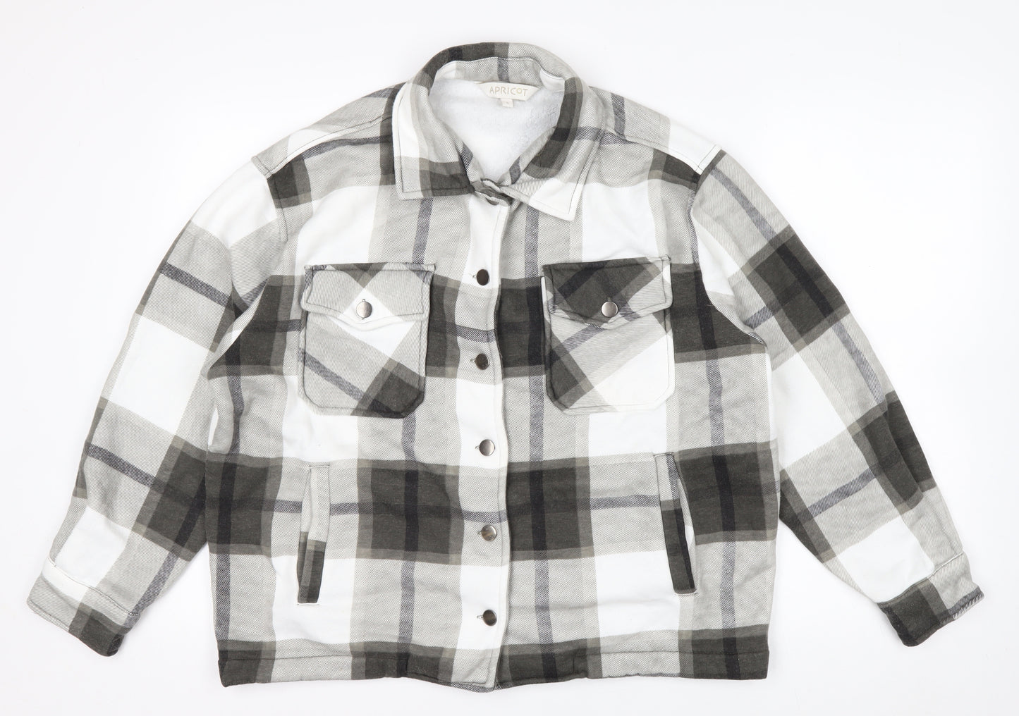 Apricot Men's Grey Check Flannel Jacket S Regular Fit