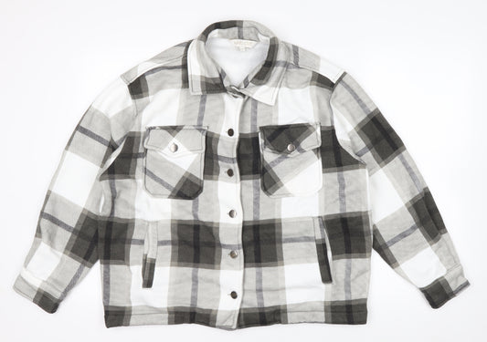 Apricot Men's Grey Check Flannel Jacket S Regular Fit