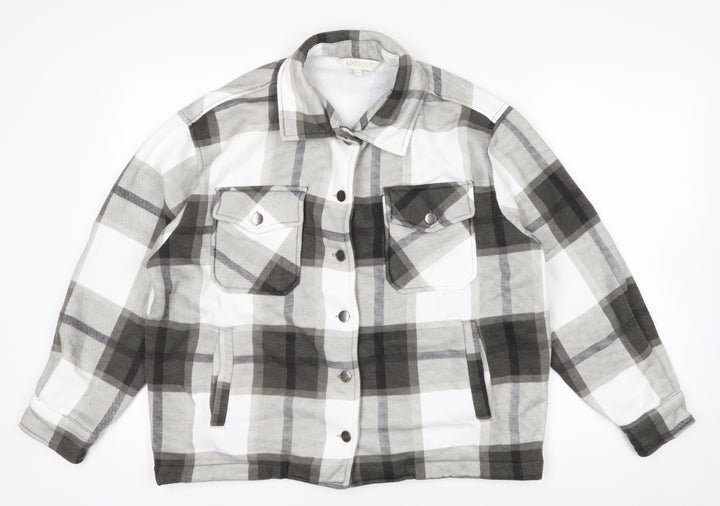 Apricot Men's Grey Check Flannel Jacket S Regular Fit