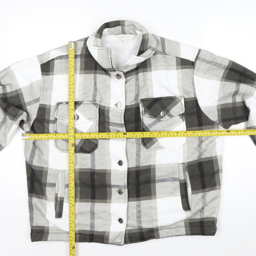 Apricot Men's Grey Check Flannel Jacket S Regular Fit