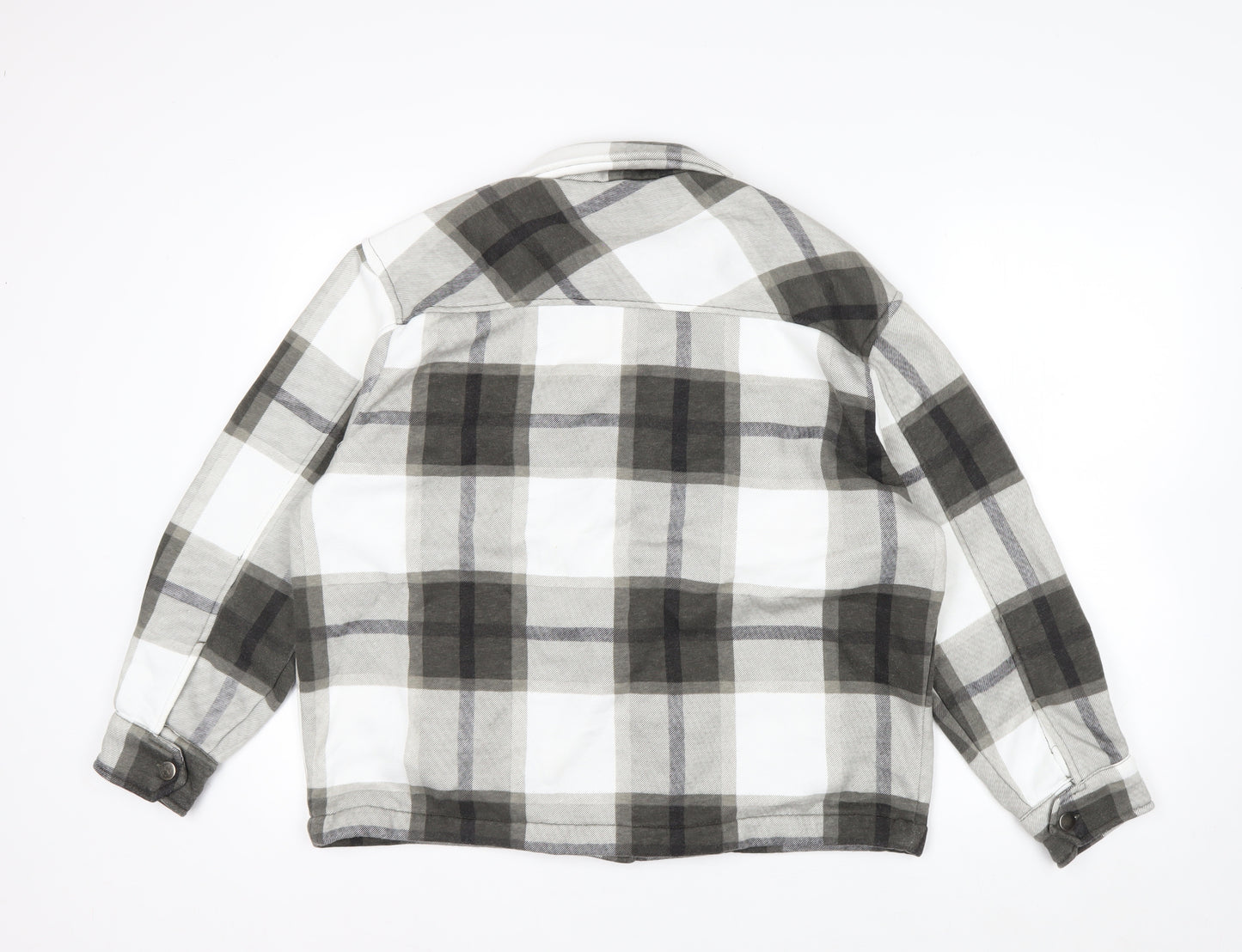 Apricot Men's Grey Check Flannel Jacket S Regular Fit