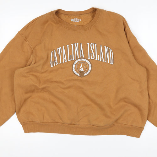 Hollister Women’s Brown Catalina Island Pullover Sweatshirt M Casual