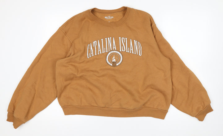 Hollister Women’s Brown Catalina Island Pullover Sweatshirt M Casual