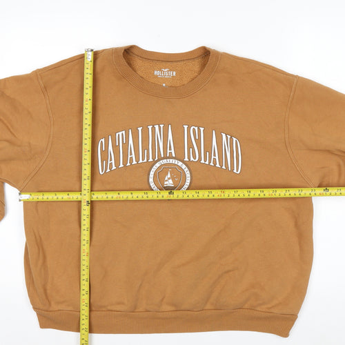 Hollister Women’s Brown Catalina Island Pullover Sweatshirt M Casual