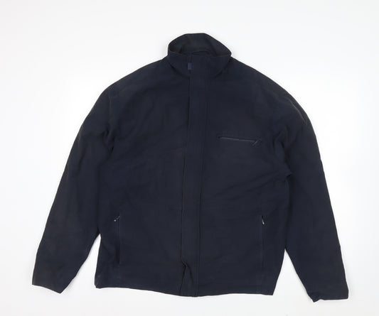 Debenhams Men's Blue Cotton Nylon Full Zip Jacket Size S