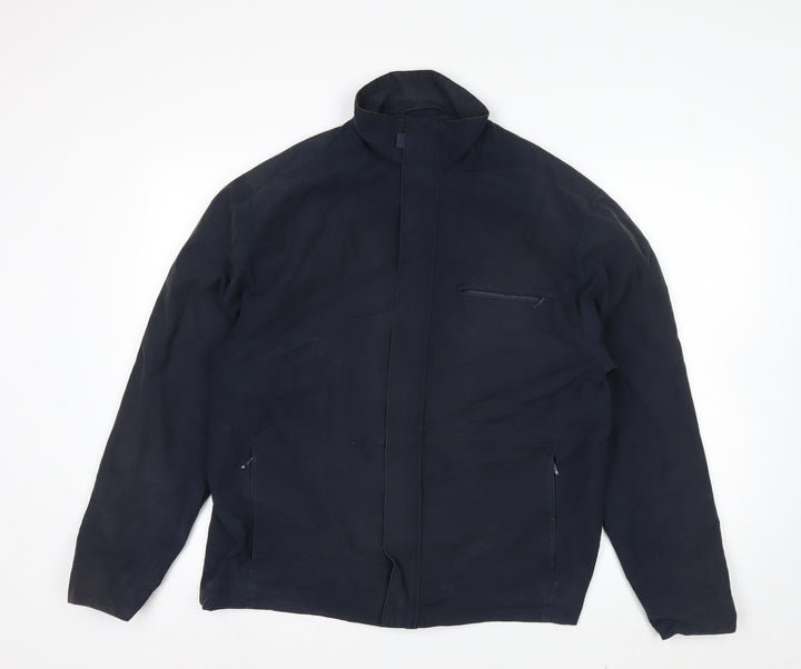 Debenhams Men's Blue Cotton Nylon Full Zip Jacket Size S