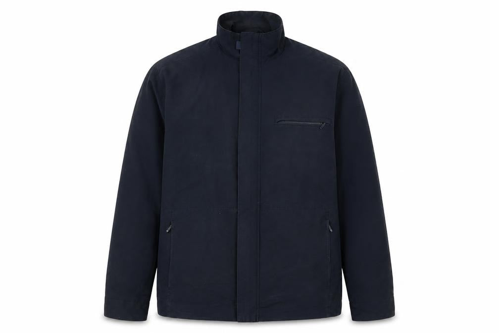Debenhams Men's Blue Cotton Nylon Full Zip Jacket Size S