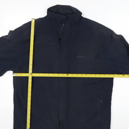 Debenhams Men's Blue Cotton Nylon Full Zip Jacket Size S