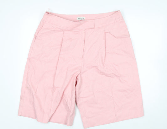 Jaeger Womens Pink Size 18 Bermuda Shorts Lined Cotton Blend