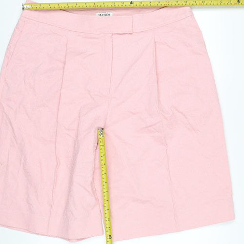 Jaeger Womens Pink Size 18 Bermuda Shorts Lined Cotton Blend