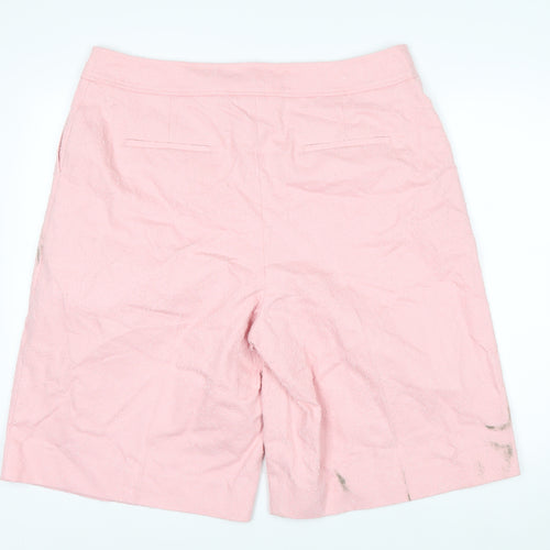 Jaeger Womens Pink Size 18 Bermuda Shorts Lined Cotton Blend