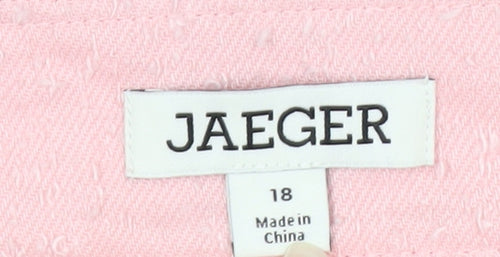 Jaeger Womens Pink Size 18 Bermuda Shorts Lined Cotton Blend