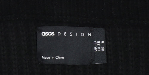 ASOS Women Black Size 10 Knit Pencil Skirt Stretch Winter