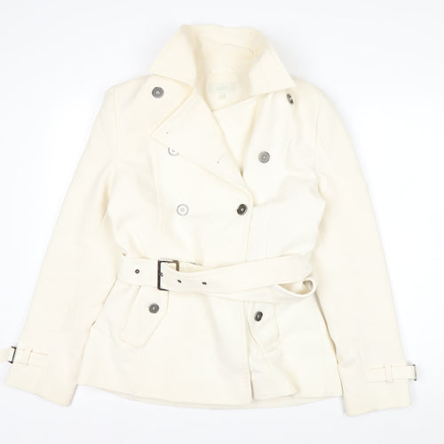 Marks and Spencer Women’s Ivory Belted Trench Coat Size 12