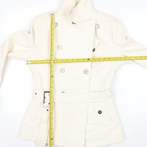 Marks and Spencer Women’s Ivory Belted Trench Coat Size 12