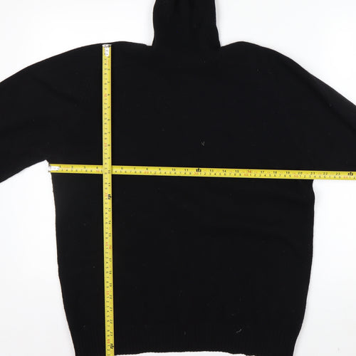 Springfield Originals Men's Black Wool Roll Neck Jumper Size M