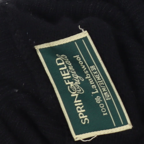 Springfield Originals Men's Black Wool Roll Neck Jumper Size M