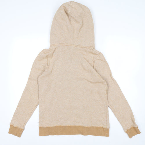 Animal Womens Beige Hooded Pullover Hoodie Size 8 Cotton Blend Lined
