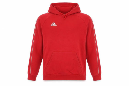 Adidas Men Red Pullover Hoodie Medium Fleece Lined Sportswear