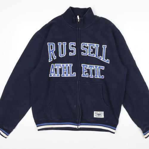 Russell Athletic Men's Blue Full Zip Fleece Sweatshirt M