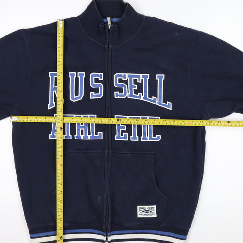 Russell Athletic Men's Blue Full Zip Fleece Sweatshirt M