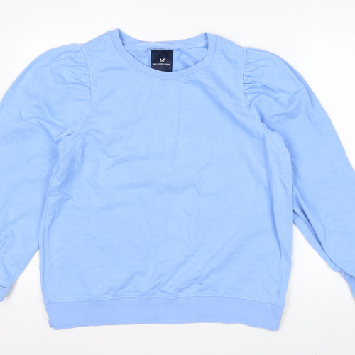 Crew Clothing Company Women Blue Size 16 Cotton Blend Pullover Sweatshirt