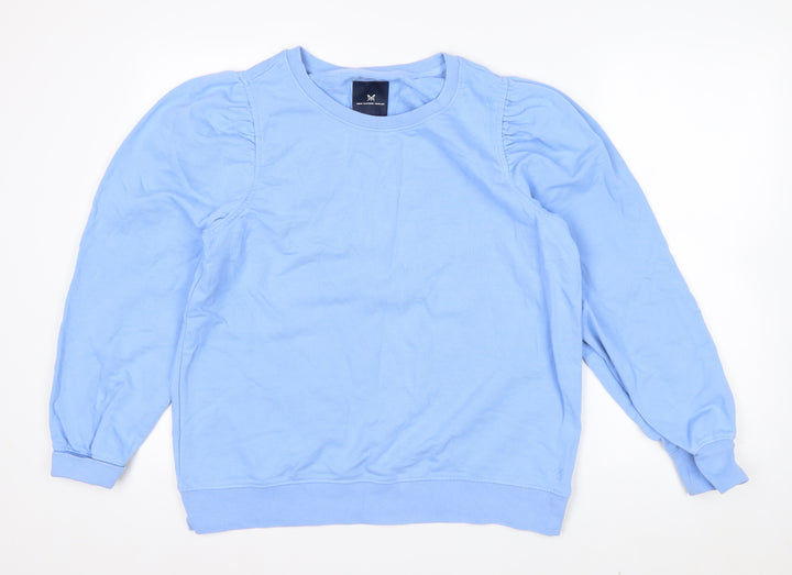 Crew Clothing Company Women Blue Size 16 Cotton Blend Pullover Sweatshirt