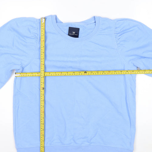 Crew Clothing Company Women Blue Size 16 Cotton Blend Pullover Sweatshirt