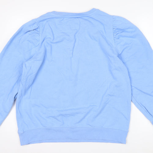 Crew Clothing Company Women Blue Size 16 Cotton Blend Pullover Sweatshirt