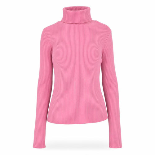 ASOS DESIGN Women’s Pink Roll Neck Ribbed Long Sleeve Top Size 10