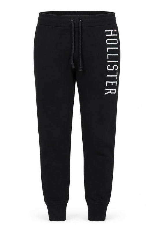 Hollister Women Black Jogger Sweatpants S Cotton Blend Drawstring