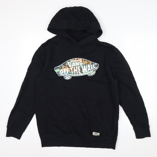 Vans Womens Black XL Pullover Hoodie With Logo Print