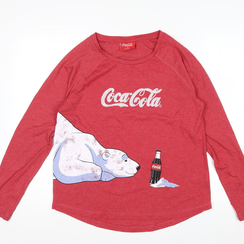 Next Women’s Red Coca-Cola Polar Bear Long Sleeve T-Shirt Size 12